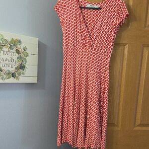 Orange Patterned Women's Dress